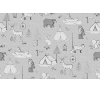 Фотообои Rebel Walls - Camping Trip, Grey - R15312 Фотообои Rebel Walls - Camping Trip, Grey - R15312