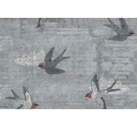 Фотообои Rebel Walls - Concrete Art, Swallow - R16971