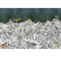 Фотообои Rebel Walls - Dinosaur Mountain, Nightfall - R16992 