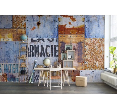 ФотоОбои Rebel Walls - Steel Plates -R12141 ФотоОбои Rebel Walls - Steel Plates -R12141