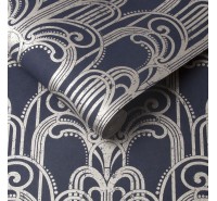 Обои флизелиновые Graham&Brown Established - Art Deco Midnight Wallpaper 105920