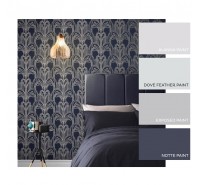 Обои флизелиновые Graham&Brown Established - Art Deco Midnight Wallpaper 105920