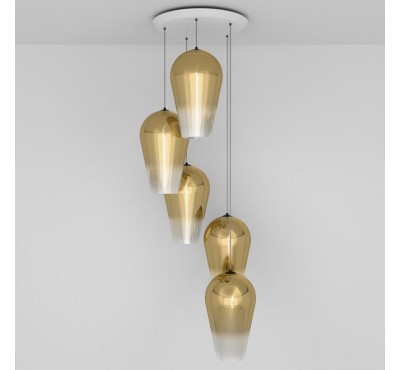 Подвесной светильник Tom Dixon - Fade Gold Round Pendant System (FLPS01G-PEUM1)