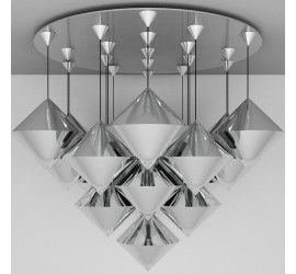 Подвесной светильник Tom Dixon - Top Silver Mega Pendant System (TOMS01-PEUM2)
