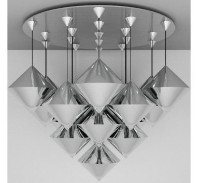 Подвесной светильник Tom Dixon - Top Silver Mega Pendant System (TOMS01-PEUM2)