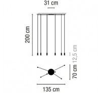 Подвесной светильник Vibia - Wireflow 7 Подвесной светильник Vibia - Wireflow 7