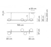 Светильник Vibia - Palma Hanging Horizontal Светильник Vibia - Palma Hanging Horizontal